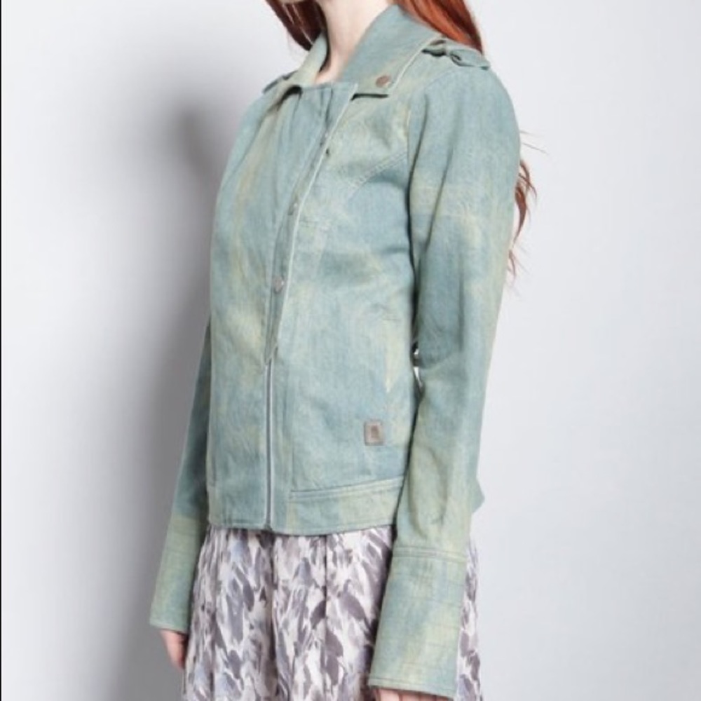 Vintage Denim Moto Jacket - Picture 2 of 9